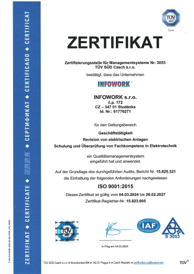 ISO 9001 Zertifikat